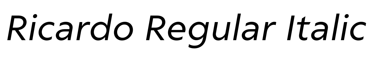 Ricardo Regular Italic